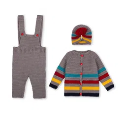 Pinkshierd Multicoloured Self Design Pure Wool Clothing Set-picture-35