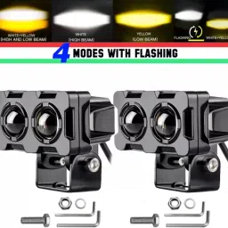 FOG LIGHT WHITEYELLOW FLASHINGFog Lamp Car|Fog lamp for bike|Fog lamp for scooty Tail Light Motorbike, Car LED (12 V, 12 W)-image-8