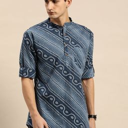 RAJUBHAI HARGOVINDAS Bandhani Printed Indie Prints Pure Cotton Kurta-image-23