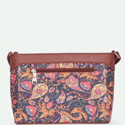 ZOUK Harmony Paisley Printed Structured Sling Bag image 5