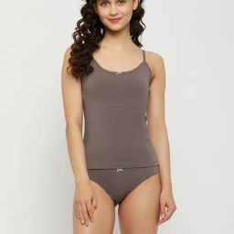 Clovia Grey Full Coverage Non-Padded Bra & Panty Set-image-11