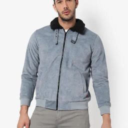 Campus Sutra Light Blue Cotton Regular Fit Jacket-image-87