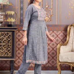 Aarika Girls Regular Pure Cotton Kurta with Trousers-image-16