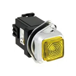 IDEC Square Projection LED Pilot Light with 30 mm Mounting Hole Dia, UPQN3B16DY-image-57