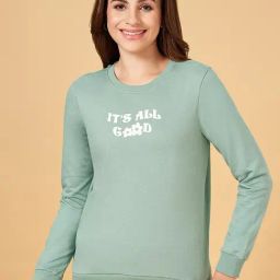 Honey by Pantaloons Green Cotton Printed Sweatshirt-picture-12