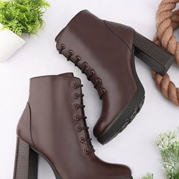 The Roadster Lifestyle Co Women Block-Heeled Ankle Boots-image-87
