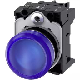 Siemens SIRIUS ACT 3SU11, Panel Mount Blue LED Indicator, 22mm Cutout, Round, 24 V AC/DC, 3SU1152-6AA50-1AA0-picture-10