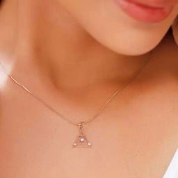 Mia By Tanishq 14K Yellow Gold Libra Pendant for Women-image-2