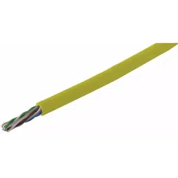 RS PRO Ethernet Cable Cat6 U/UTP Yellow PVC Sheath 305 m Low Smoke Zero Halogen (LSZH), 9164093-8