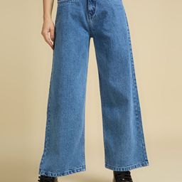 Rea-Lize Women Wide Leg High-Rise Light Fade Jeans-image-96