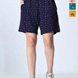 BAESD Women Printed High-Rise Shorts-image-94