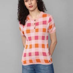 Allen Solly Multicolored Chequered Top-image-87
