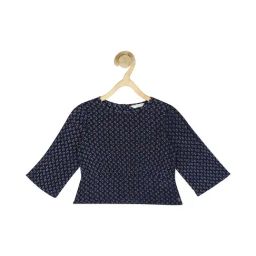 Peter England Kids Navy Printed Full Sleeves Top-picture-38