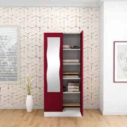 Godrej Interio Slimline 2-Door Steel Almirah, Red (1-Year Warranty)-image-73