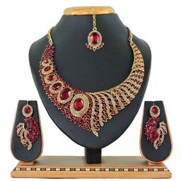Anouk Gold-Plated Stone Studded Jewellery Set-11