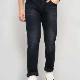 celio celio* Black Regular Fit Lightly Washed Jeans-picture-8
