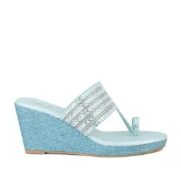 Inc.5 Women's Light Blue Toe Ring Wedges-image-79