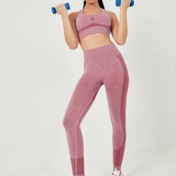 Styli Tonal Contour Detail Sports Bra and Leggings Active Set-image-48