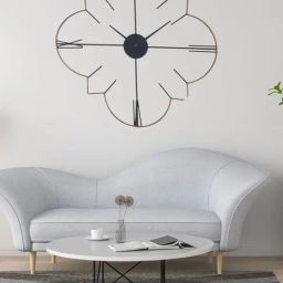CHRONIKLE Square Copper Rose Gold Iron Wall Clock-32