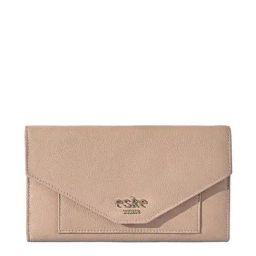 Eske Percy Beige Solid Tri-Fold Wallet for Women-27