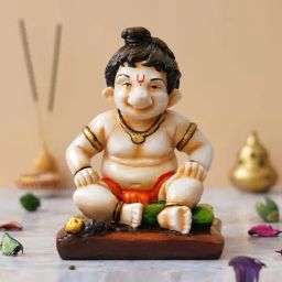 eCraftIndia White Polyresin Hcrafted Sitting Lord Ganesha Idol Showpieces-image-18