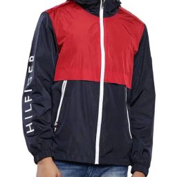 Tommy Hilfiger Blue & Red Regular Fit Colour Block Hooded Jacket-picture-15