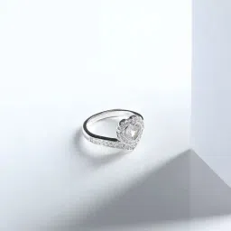 GIVA 92.5 Sterling Silver Crown Heart Ring for Women-image-60