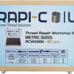 Cuthard RCWKMM2 Thread Repairing Workshop Kit (M2+M2.5+M3) - 87 Pcs (Rapi-Coil)-15