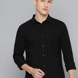 Flying Machine Slim Fit Self striped Pure Cotton Casual Shirt-picture-33