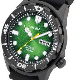 ALBA Green Dial With Black Rotating Strap Automatic Watch-AL4445X1 image 3