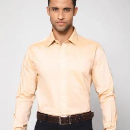 Cantabil Mustard Regular Fit Shirt-image-67