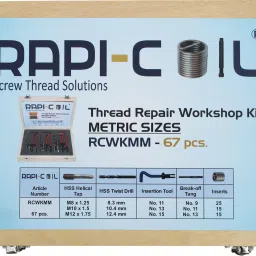 Cuthard RCWKMM8 Thread Repairing Workshop Kit (M8+M10+M12) - 67 Pcs (Rapi-Coil)-14