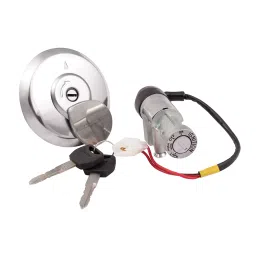 Deutsche Ignition Lock Kit for Honda Unicorn, Unicorn 150 KS/ES Consisting of Ignition Cum Steering Lock & Petrol Tank Lock, DEUS-0423W-43