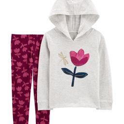 Carter's 2-Piece Hooded Tee & Legging Set - White & Red-image-27