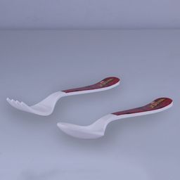 Servewell Spiderman Theme Kids Fork and Spoon - Red-picture-25