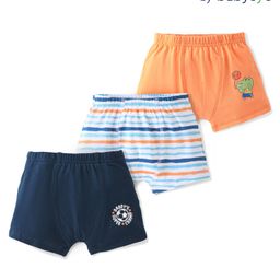 Babyoye 100% Cotton Knit With Anti Bacterial Finish Striped Boxer With Dino Print Pack of 3- Multicolor-image-38