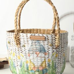 HABEREINDIA Round Fruit Hamper Basket, Seagrass Storage Basket-image-77