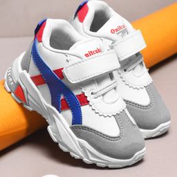 KATS Colour Blocked Velcro Closure Sneakers - Grey-image-99