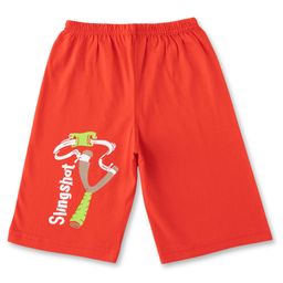 Luke and Lilly Cotton Knit Slingshot Text Printed Shorts - Red-image-58