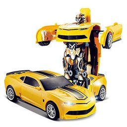 FUNVERSE Plastic Battery Operated Converting Car to Robot, Robot to Car Automatically,Robot Toy, with Light and Sound for Kids Indoor and Outdoor 3 Year ( Yellow )-picture-41