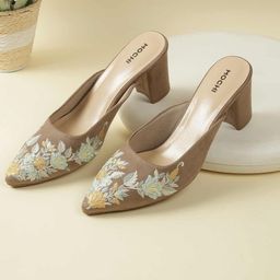 Mochi Embellished Suede Block Pumps-14