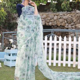 BAESD Floral Organza Saree-image-25