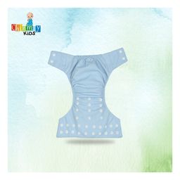 Chinmay Kids Cloth Diaper Adjustable Reusable Washable Printed Button Diaper With Insert - Blue image 5