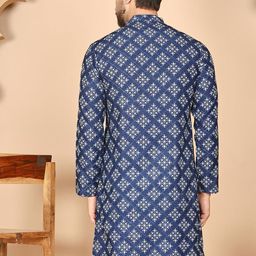 Anouk Rustic Men Geometric Printed Sequinned Kurta image 3