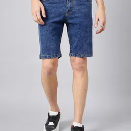 STUDIO NEXX Men Washed Loose Fit Denim Denim Shorts Technology-image-93