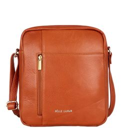 PELLE LUXUR Textured Leather Structured Shoulder Bag-image-30