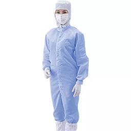 AS ONE ASPURE CR Wear Hood Separate & Center Zipper Type 4L Size Polyester with Conductive Yarn Blue, 22120B-image-62