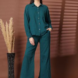 plusS Long Sleeves Pure Cotton Shirt With Trouser-image-73