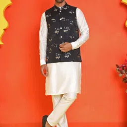 Jompers Men Floral Regular Kurta with Pyjamas-picture-17