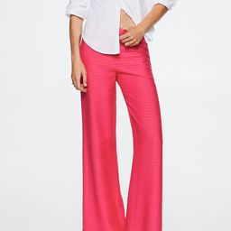 MANGO Women Self-Checked Flared Trousers-image-95